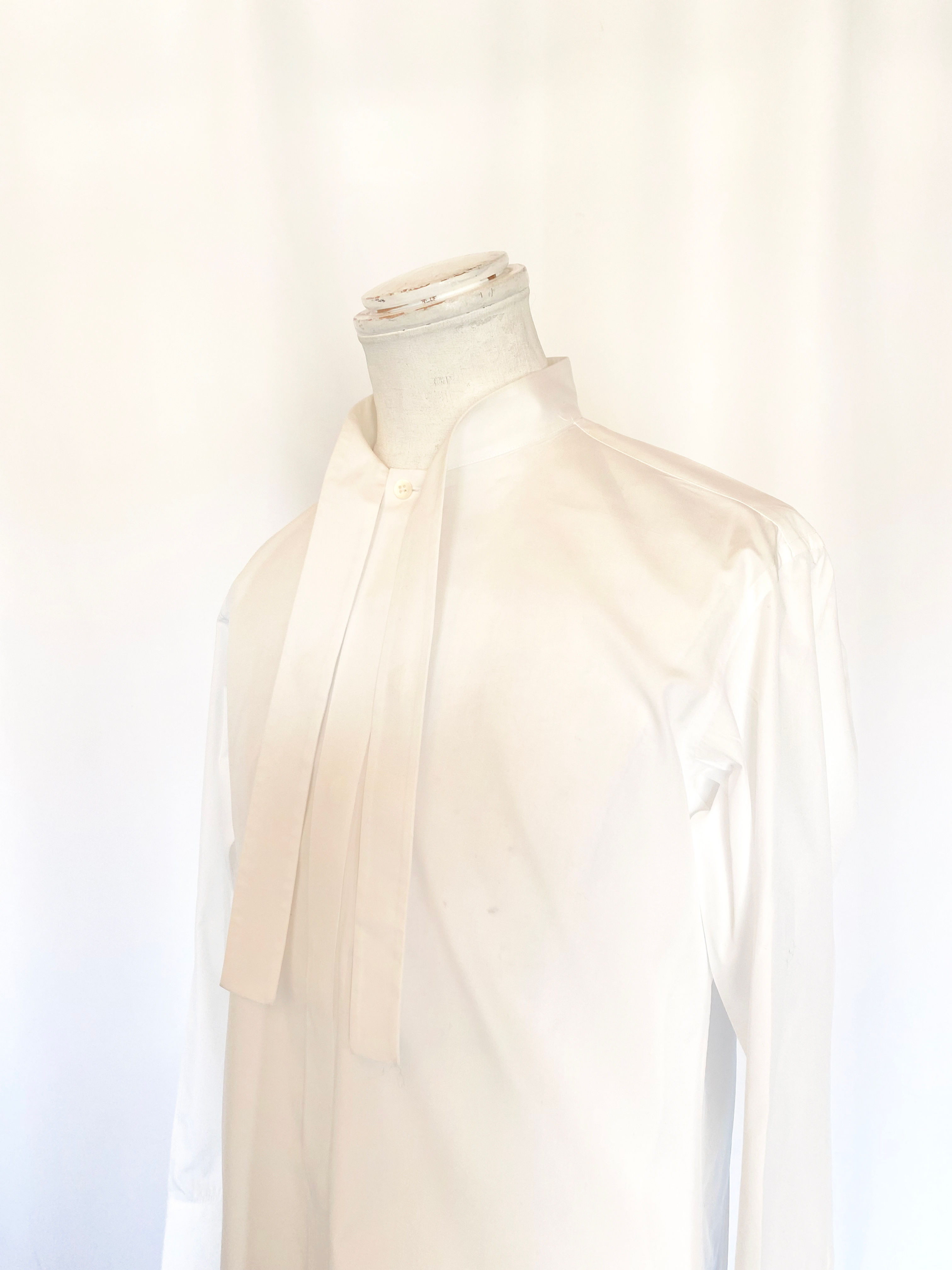 90’s ISSEI MIYAKE MEN White Dress band Collar Shirt
