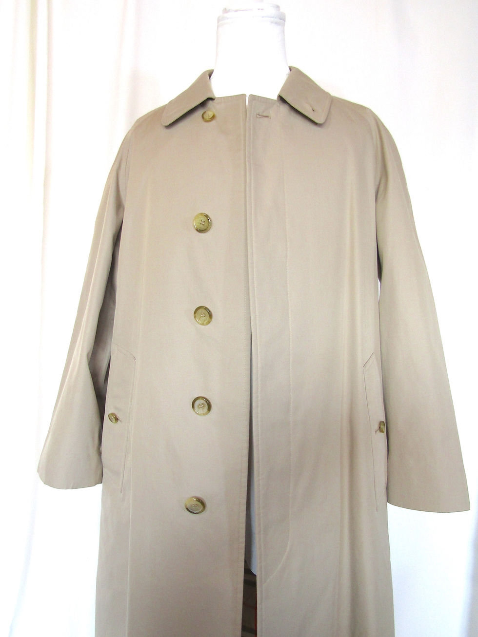 섬네일: 80’s Burberry Cotton Balmacaan Coat Dead Stock