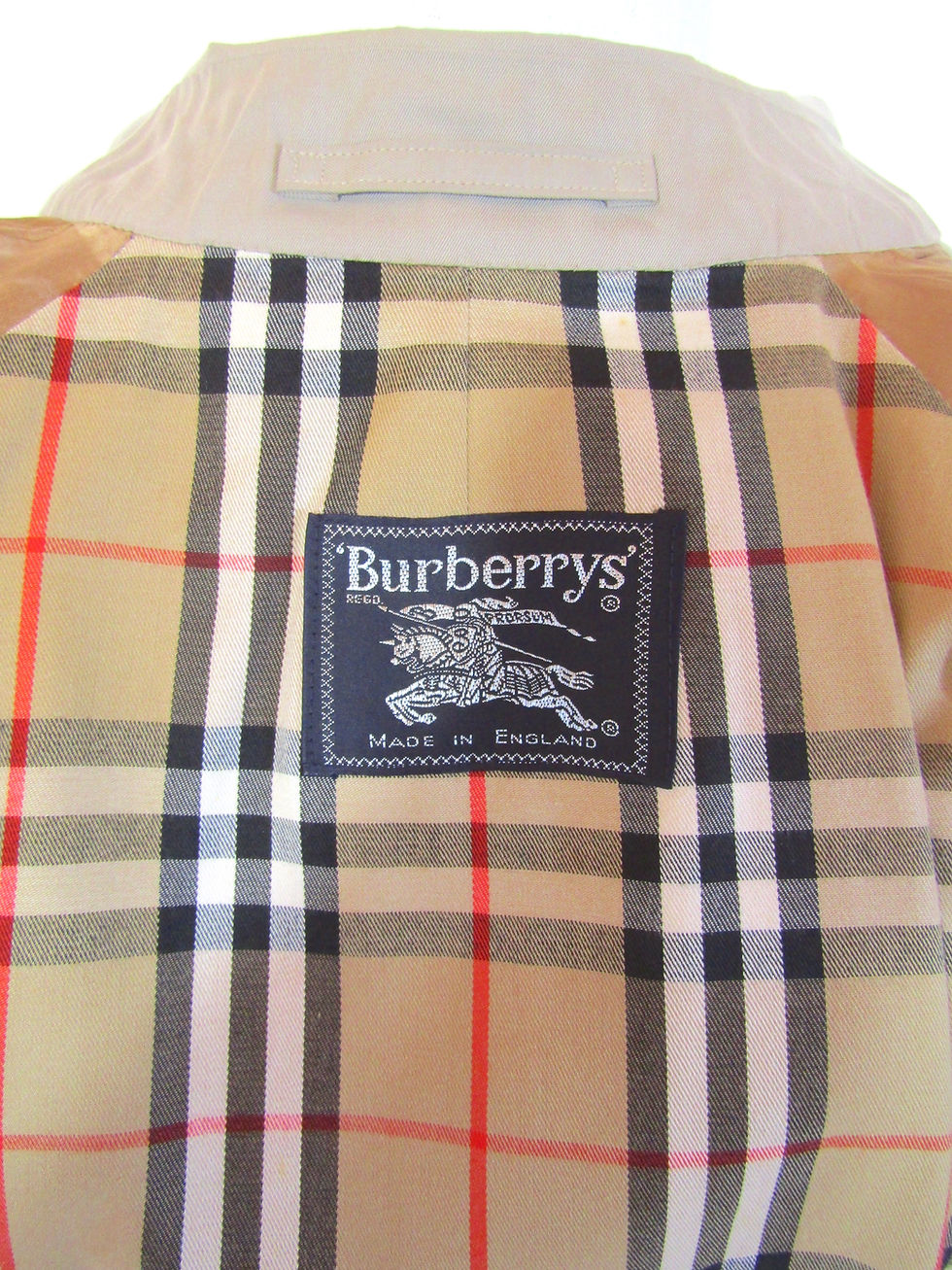 섬네일: 80’s Burberry Cotton Balmacaan Coat Dead Stock