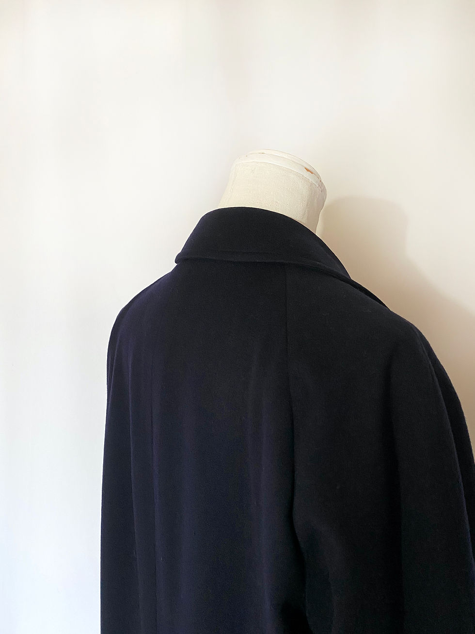 Miniature : 70-80’s Aquascutum Navy Wool Balmacaan Coat
