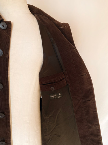 90's agnes.b. Corduroy Half Coat France made | Scout Haus