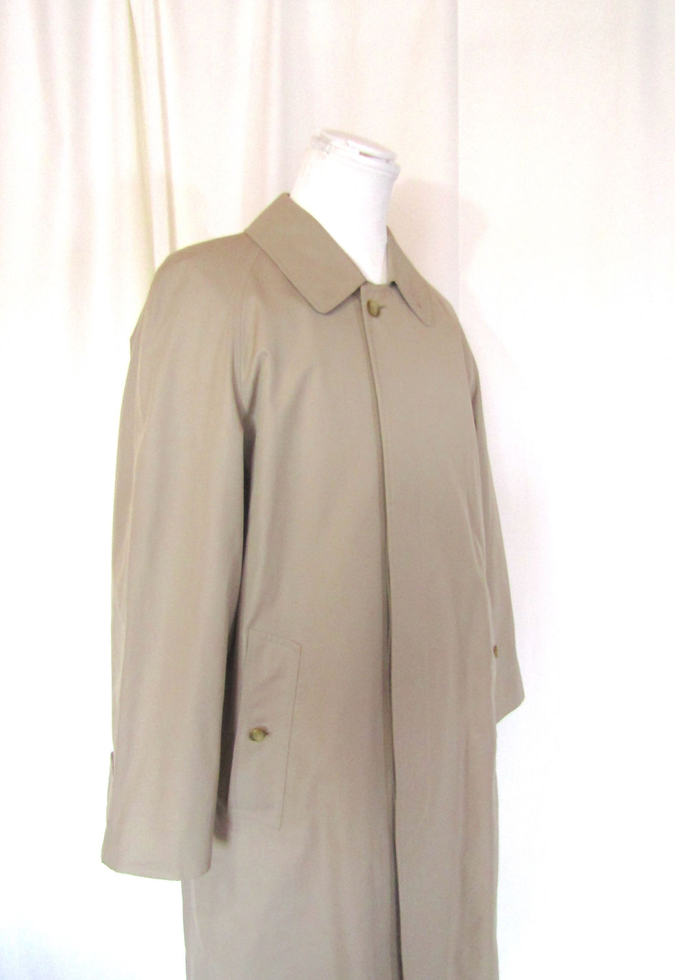 섬네일: 80’s Burberry Cotton Balmacaan Coat Dead Stock