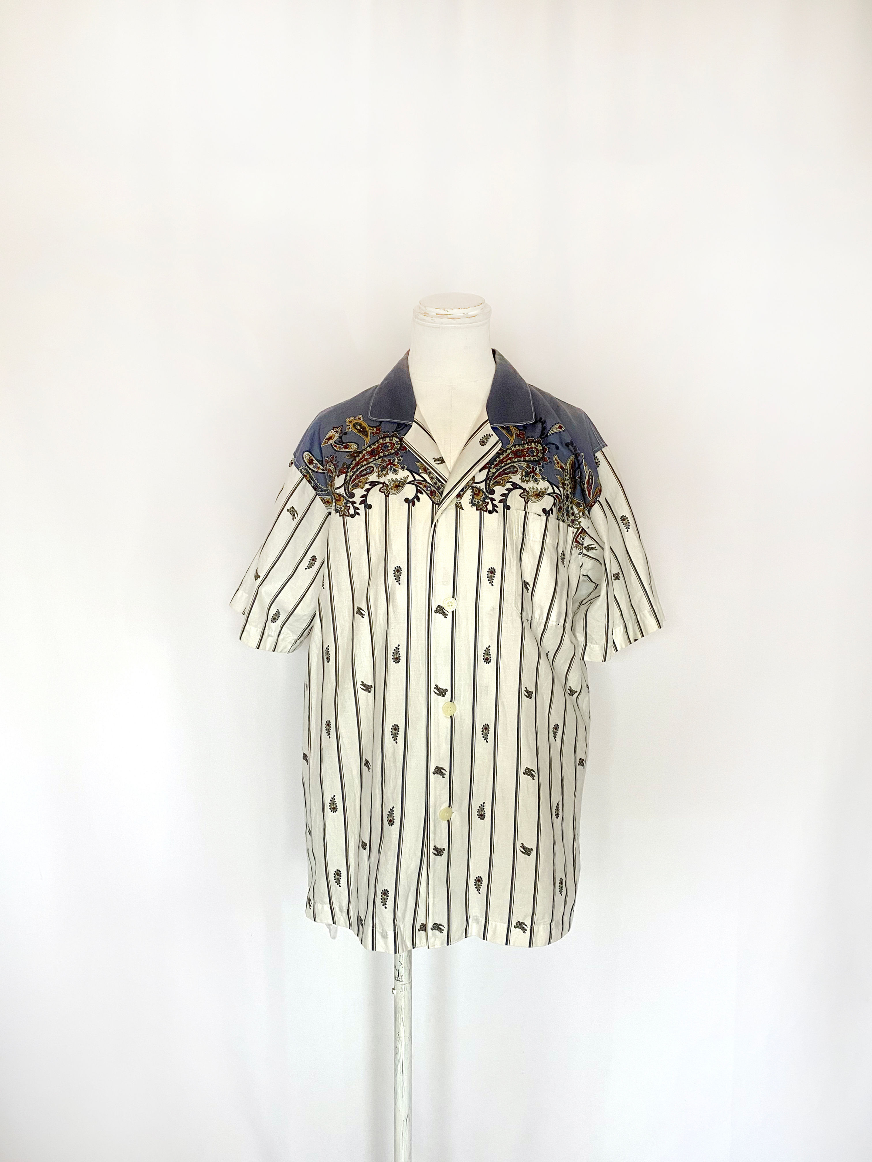 80’s Burberrys Half Sleeve Open Collar Shirt