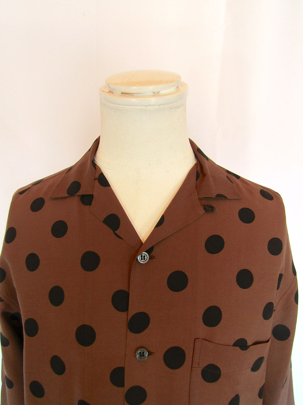 Miniature : 90〜00’s EQUIPMENT Rayon Open Collar Shirt French Made