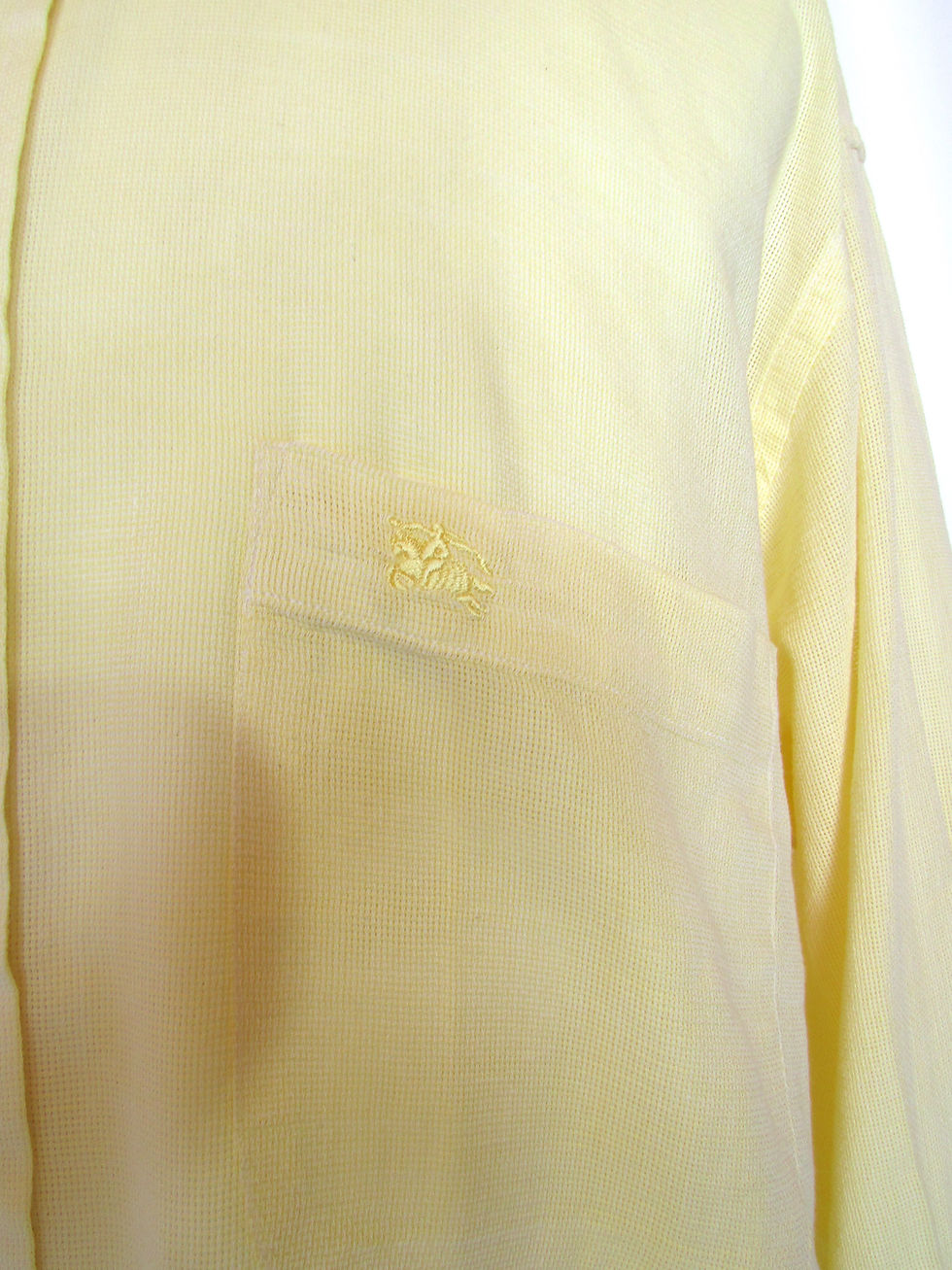Miniature : 80's Burberrys  Yellow Cotton Shirts XXL