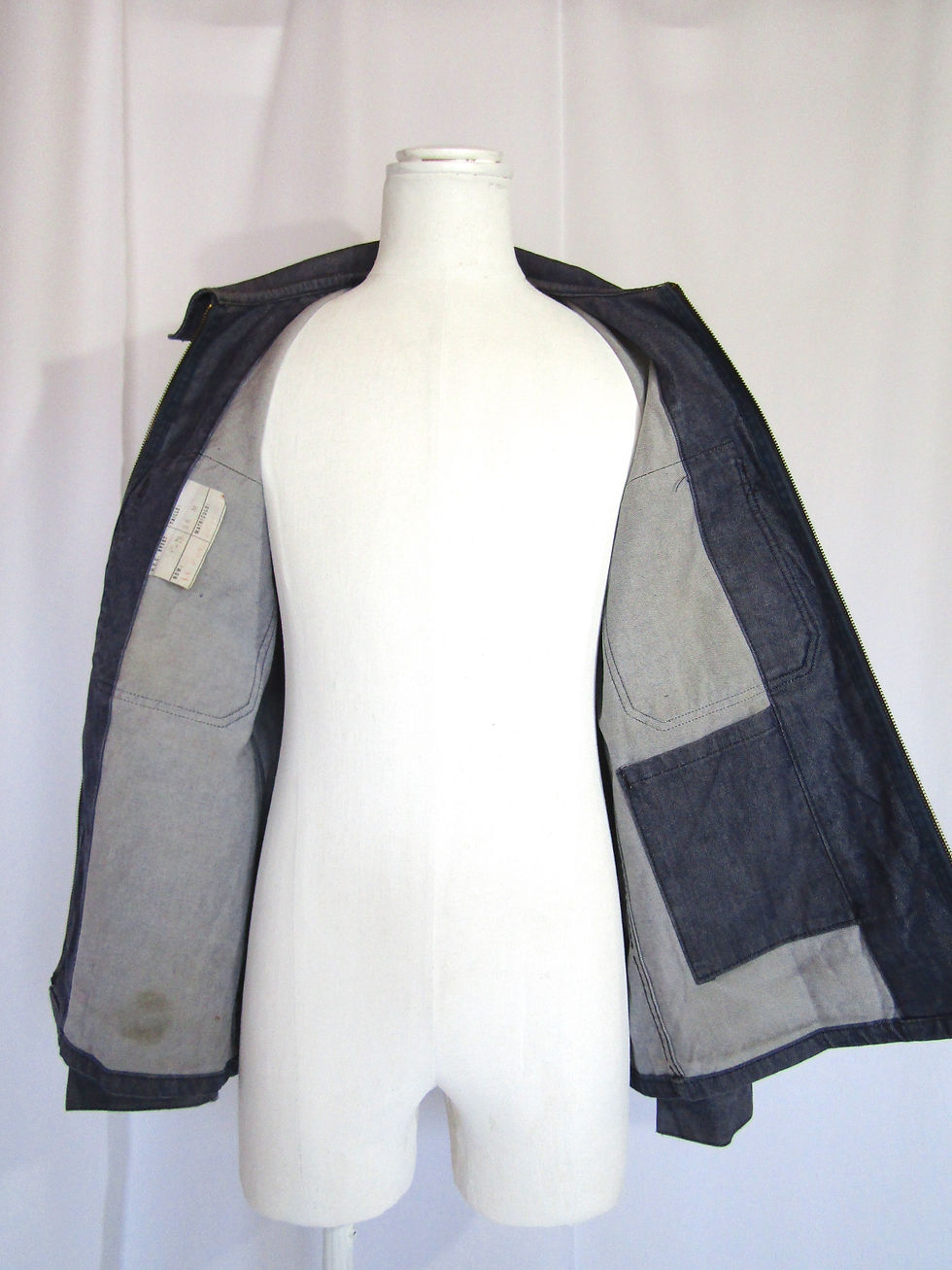 Thumbnail: 70's French Navy Denim Work Jacket