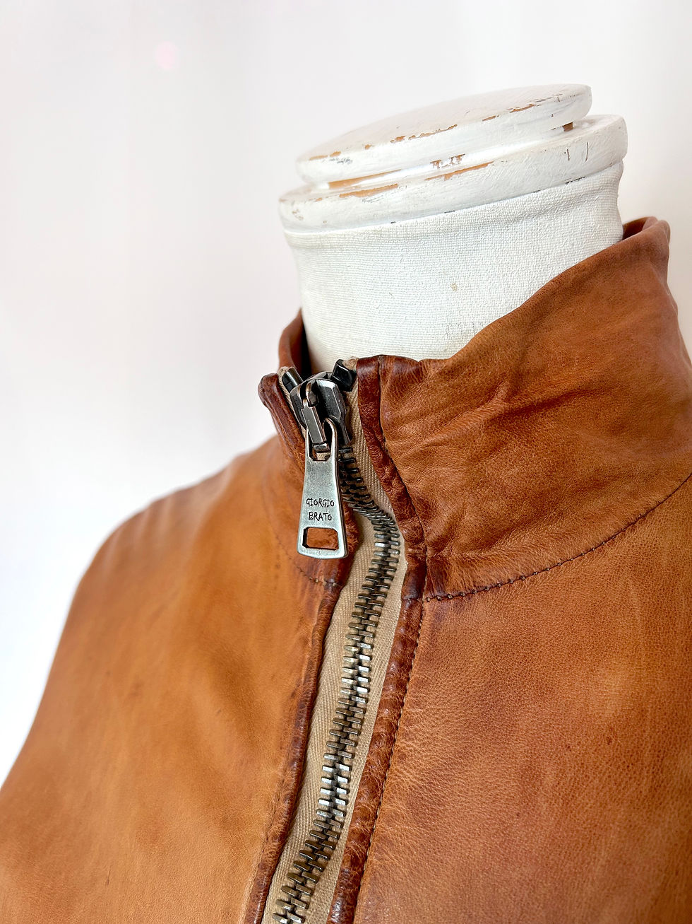 섬네일: GIORGIO BRATO Lamb Leather Riders Jacket