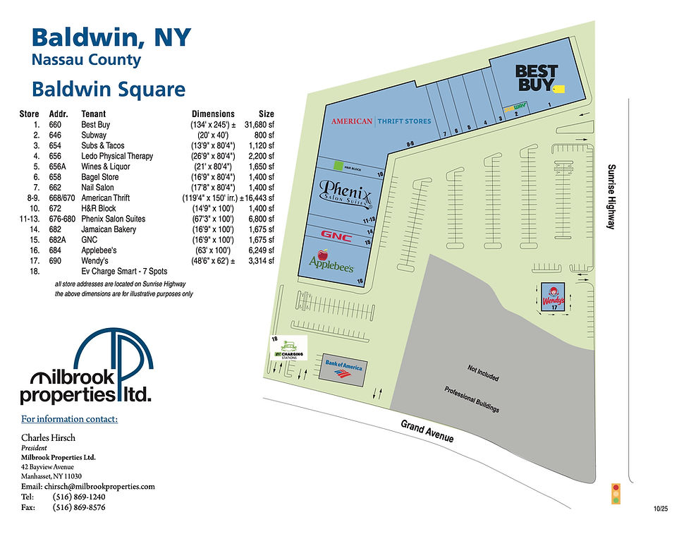 Shopping Center Site Plan - Baldwin Square - Baldwin, NY