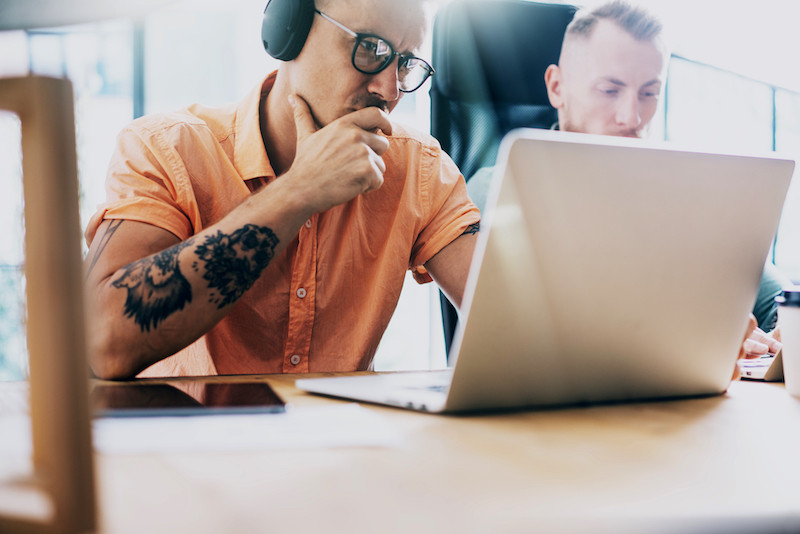 Digital marketing consultant researching for keywords.