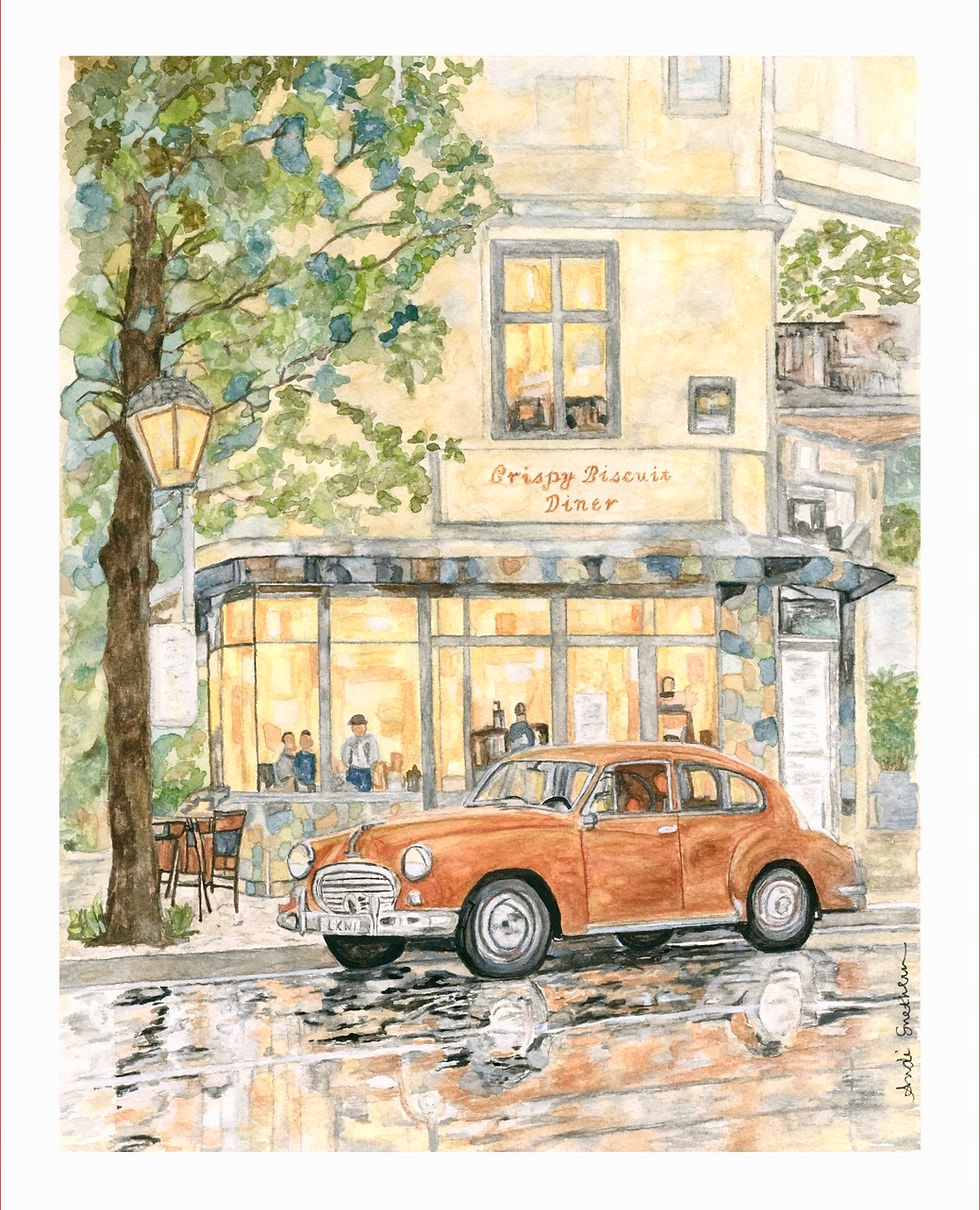 "An Evening at the Crispy Biscuit Diner," by Andi Snethern.