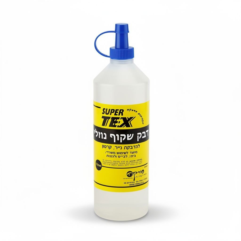 דבק נוזלי שקוף SUPER TEX 500 מ"ל