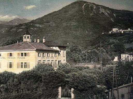 Pergine Valsugana. Viale Dante, quel lungo viale che conduce a Trento