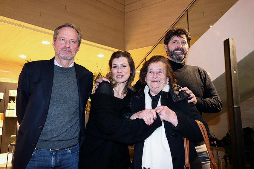 I due attori con il regista e Rita Pallaoro