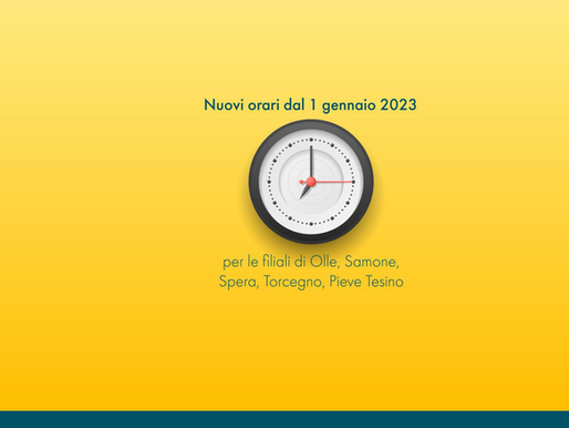 CRVT: dal 1° gennaio in diverse filiale novità e nuovi orari 