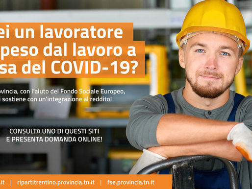 Covid e integrazione al reddito: domande entro il 30 novembre