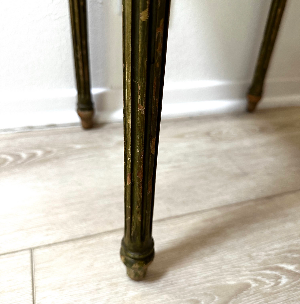 Thumbnail: Antique French Provencal Bedside Table with a "Shabby Chic" Painted Finish
