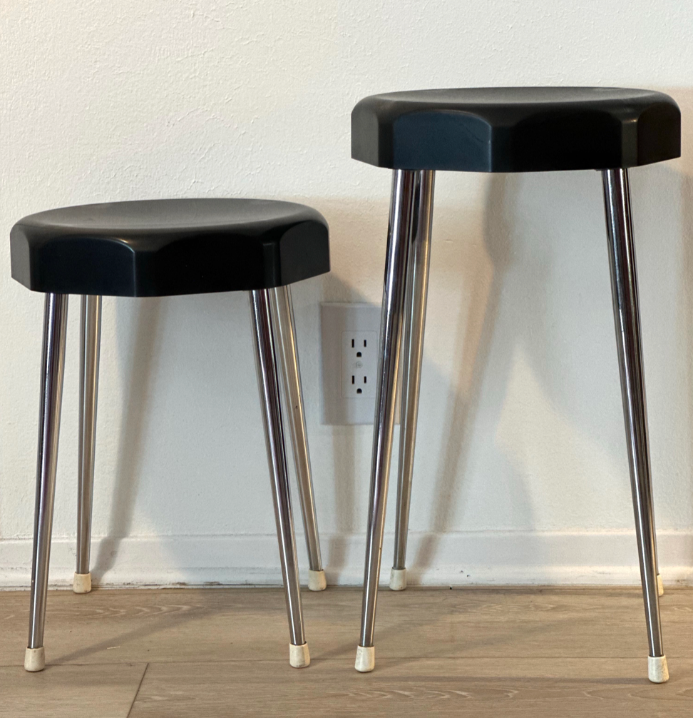 Thumbnail: Vintage Vynco Luxe 1960s Bottle Top Stools (set of 2)