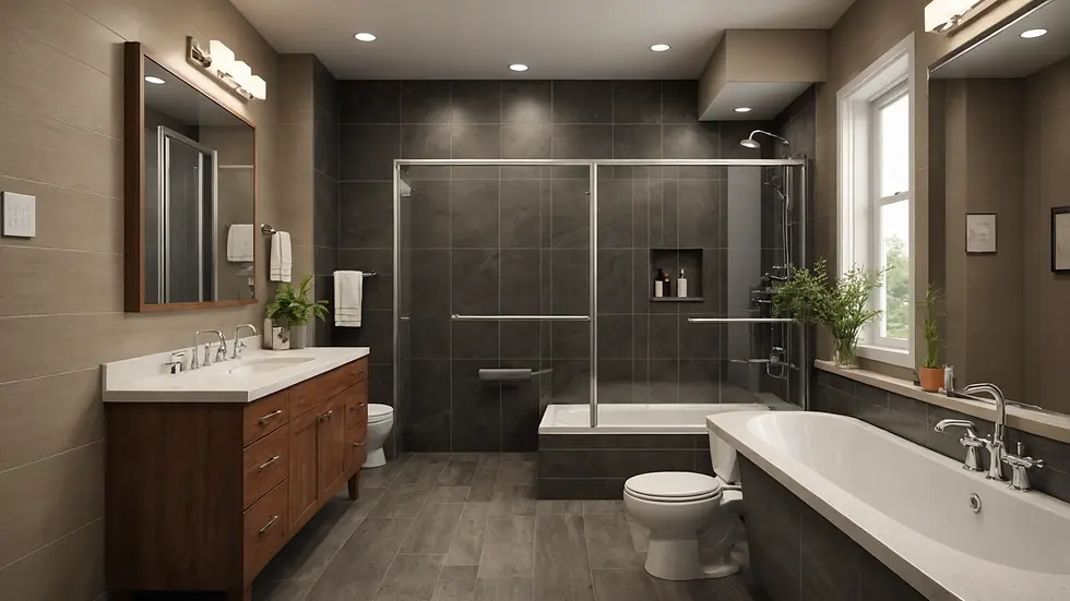 ADA Bathroom Design with Grab Bars