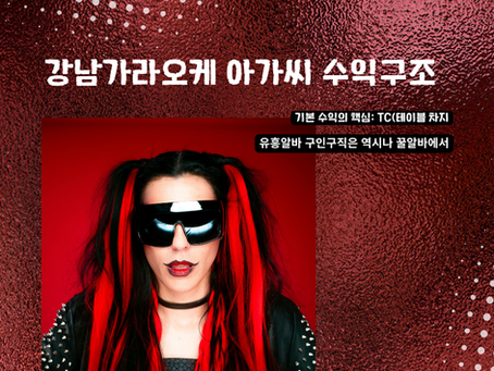 강남가라오케알바 아가씨의 수익 구조