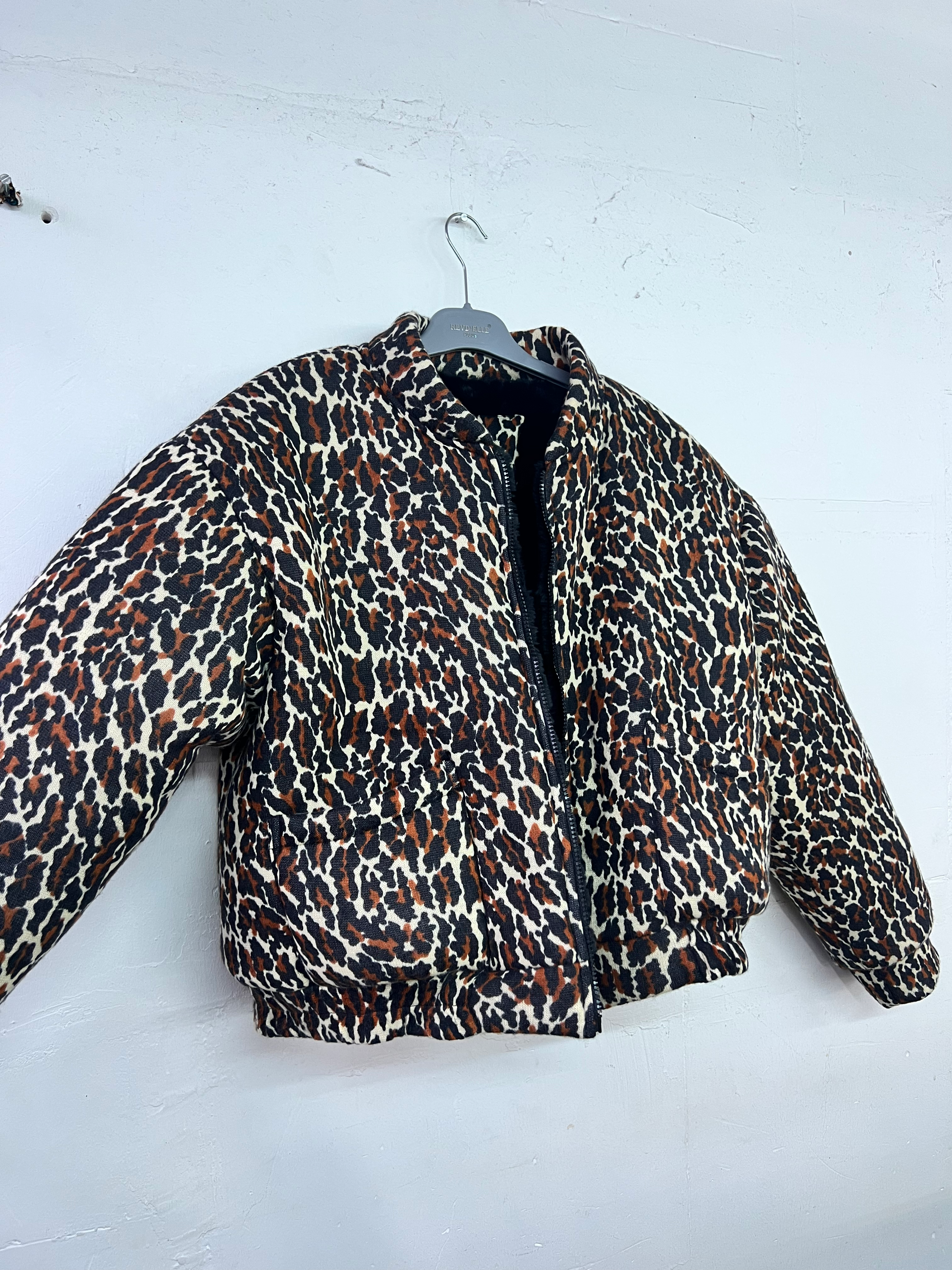 Doudoune léopard fourrure réversibles 