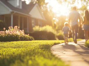 Family enjoying time together outside and not worried about the future because they’ve weighed the value of a testamentary trust vs living trust.