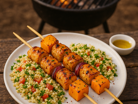Brochettes Butternut et Poulet Mariné