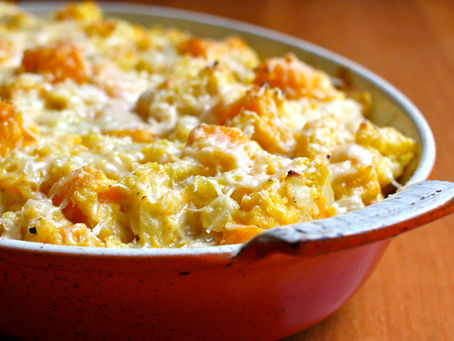 Gratin de butternut au chèvre