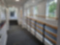 inside an office building with white walls