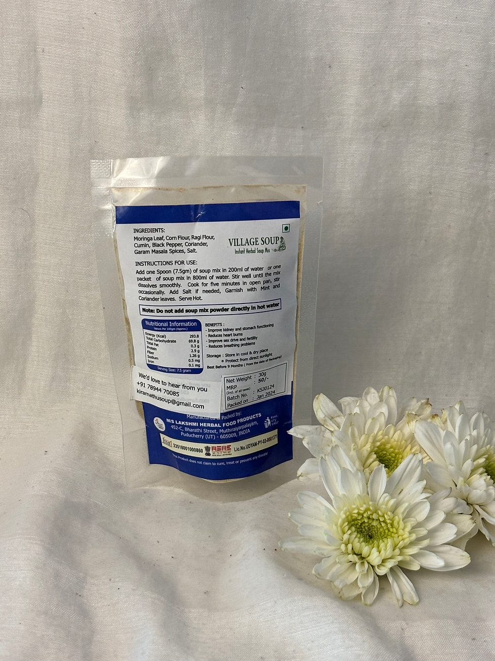 Soup Mix made with Moringa Leaf , rich in nutrients and perfect for healthy meals