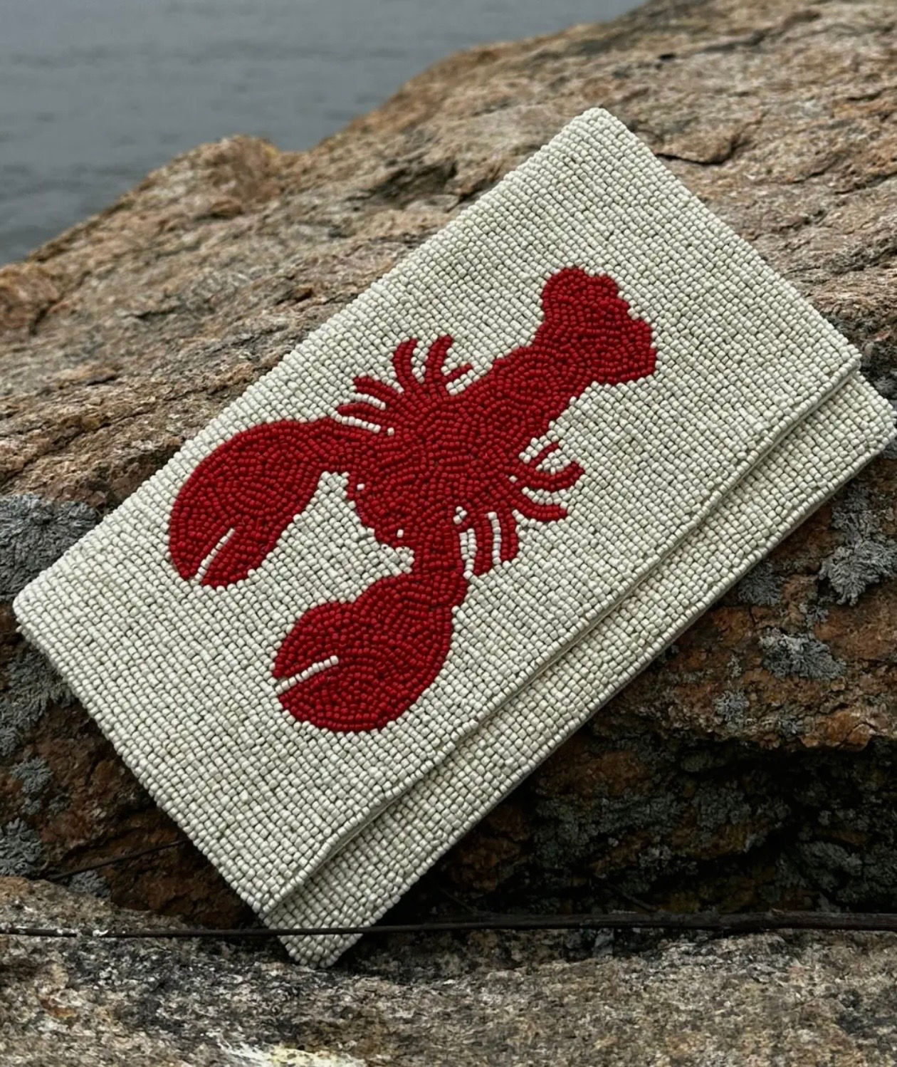 Lobster Beaded Clutch