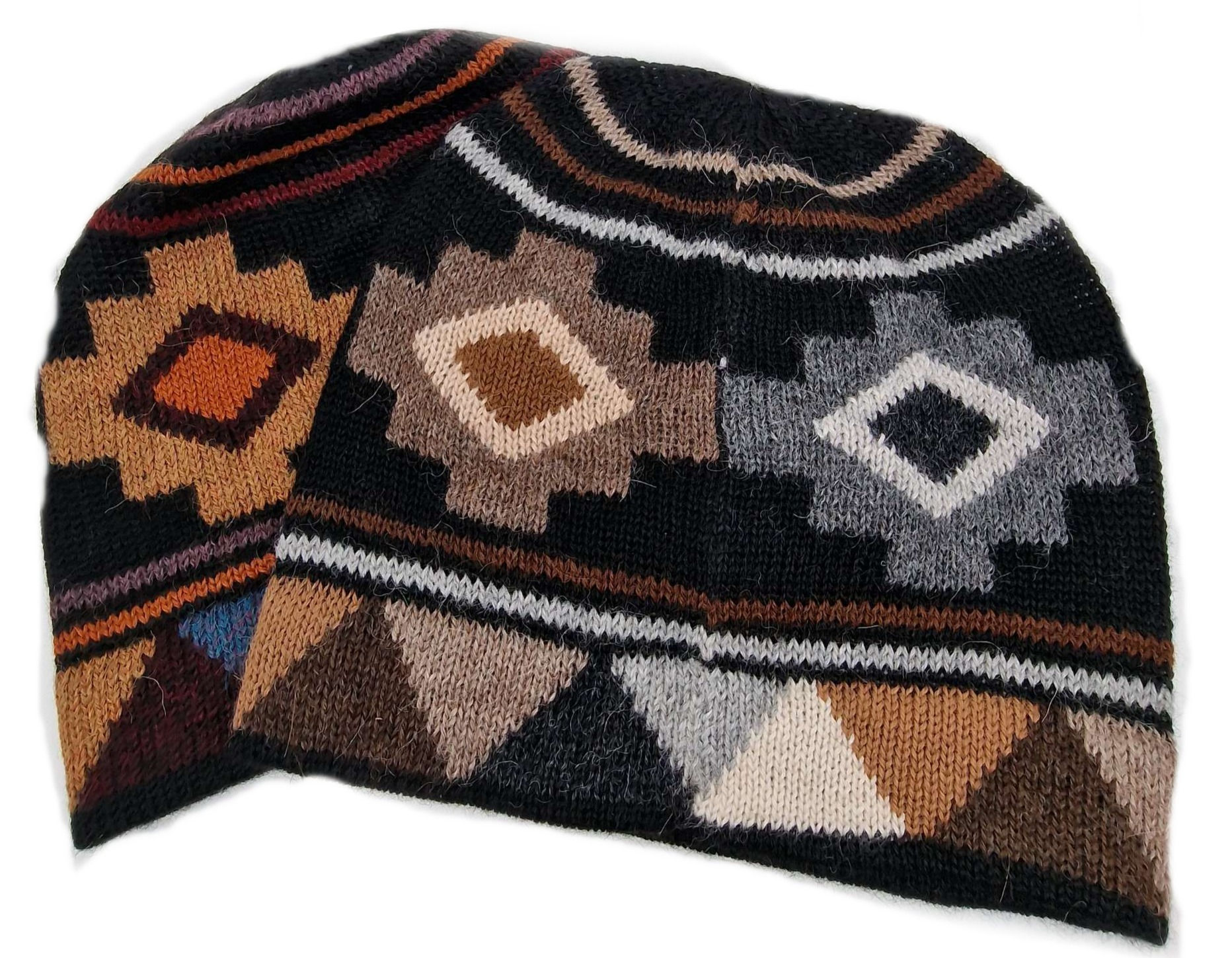 ANDEN ART Haube Chakana warme und graue Farben