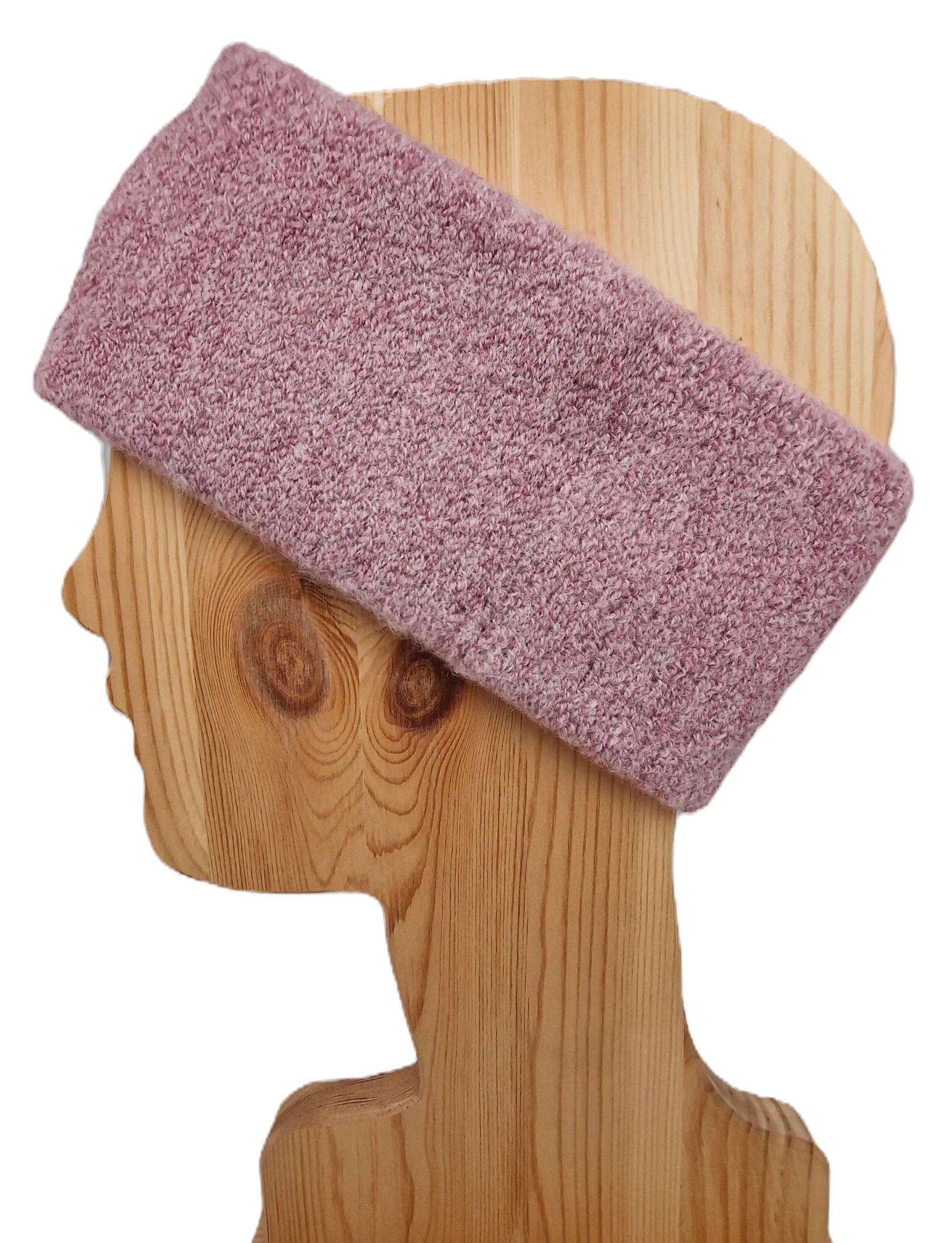 ANDEN ART Stirnband gewalkt rosa