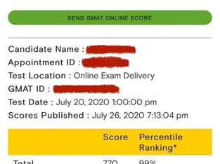 北美洛杉矶的客户雇用我们的GMAT代考专家,考前与我们讨论各种GMAT作弊方法的可能性,最终决定遵照我们给的方法来执行,相信专业!得到了极高分770+的分数!🌟