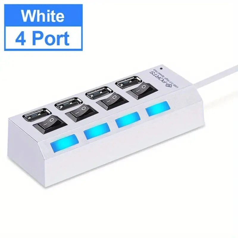 Miniatura: High Speed 4/7 Ports USB HUB 2.0 Adapter Expander Multi USB Splitter Multiple Ex