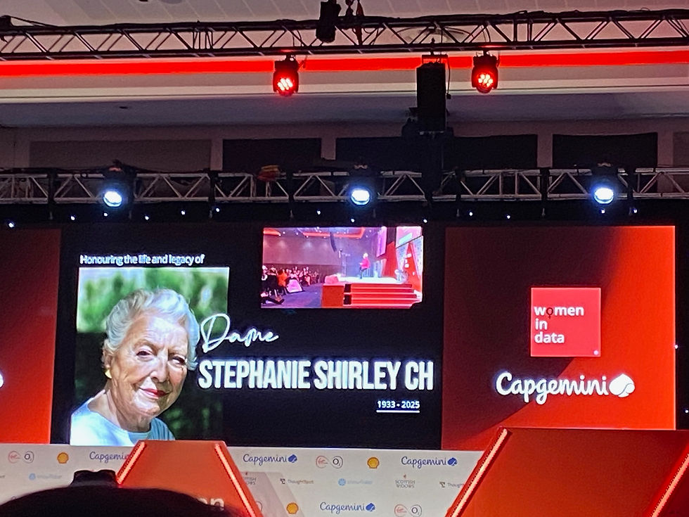 Dame Stephanie Shirely CH, RIP 1933 -2025. Jerri Prior attended event, Women in data