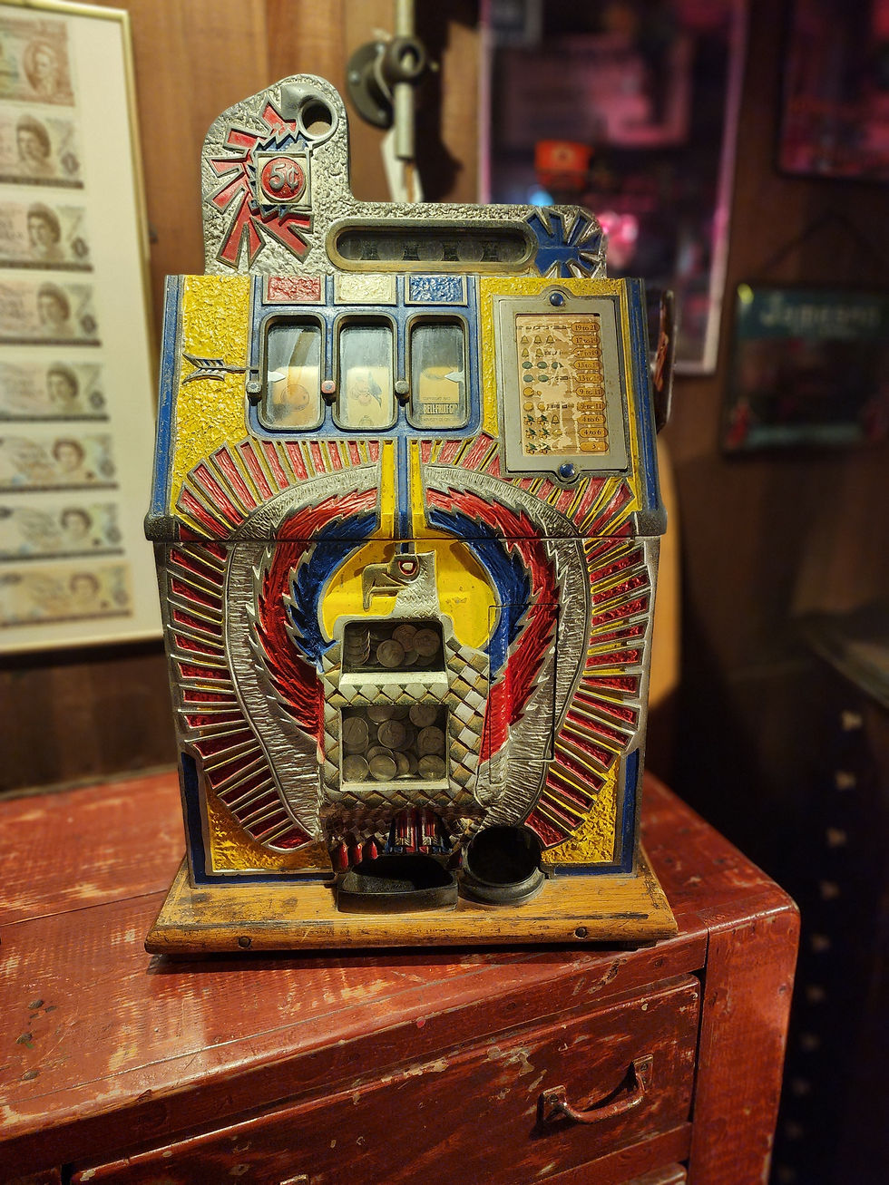Thumbnail: c.1930s Mills War Eagle slot machine