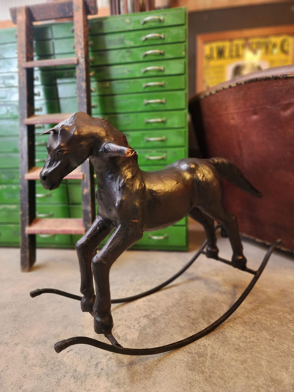 Thumbnail: Antique Leather  Rocking Horse