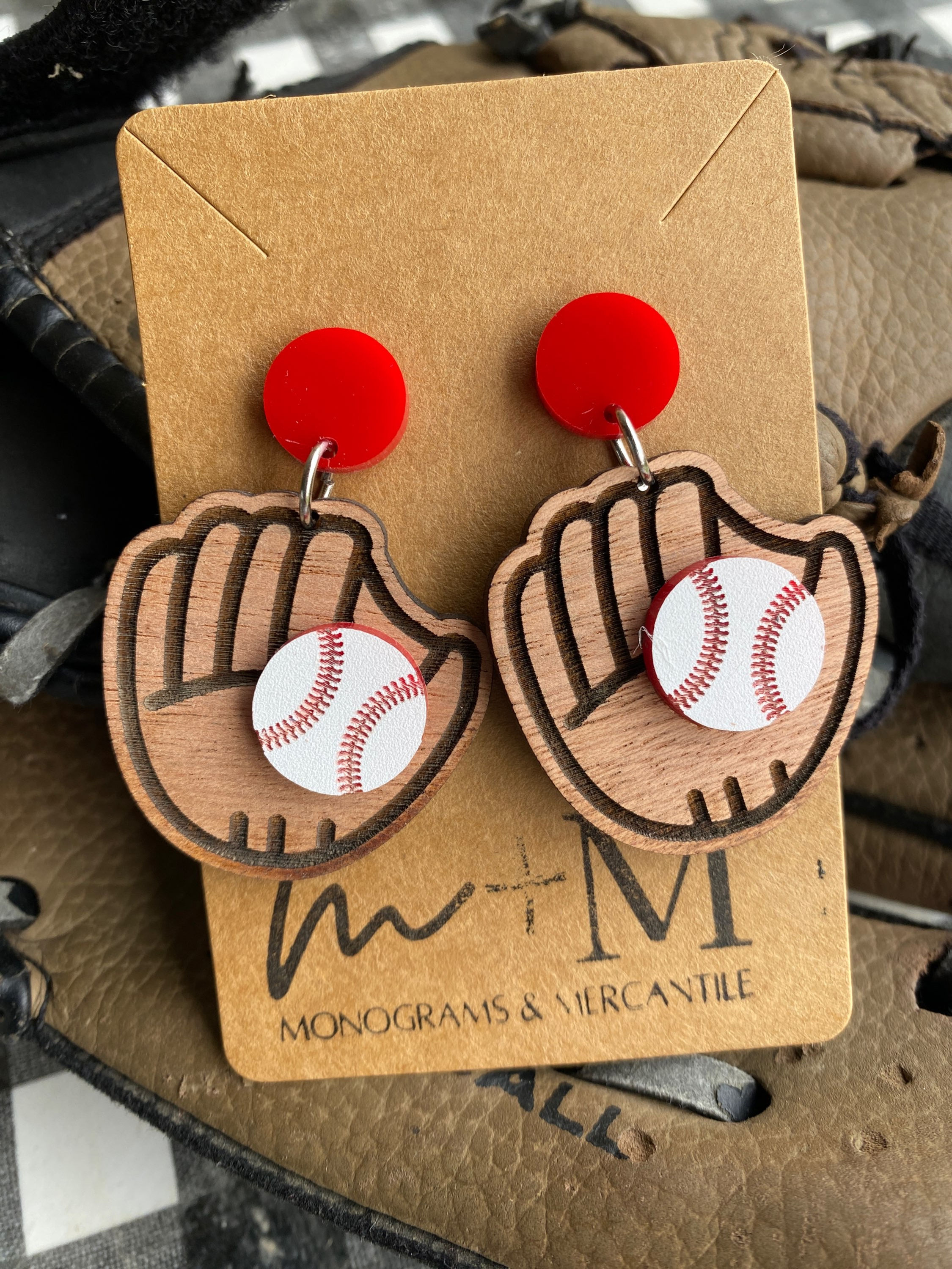 Ball and Glove Earrings