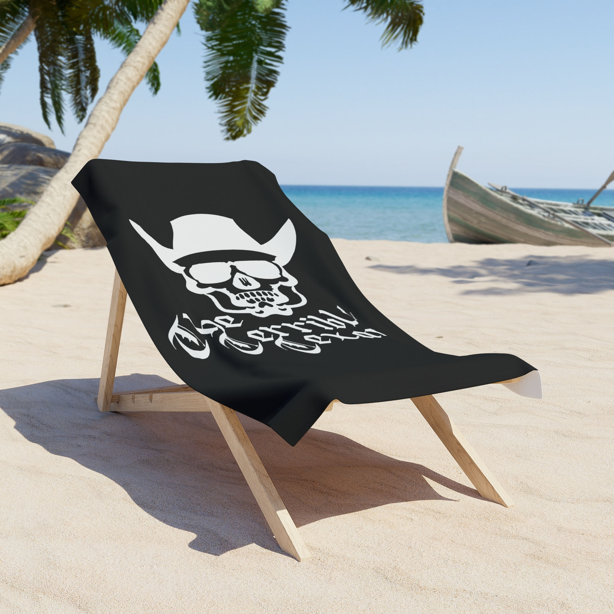 Cowboy Skull Beach Towel