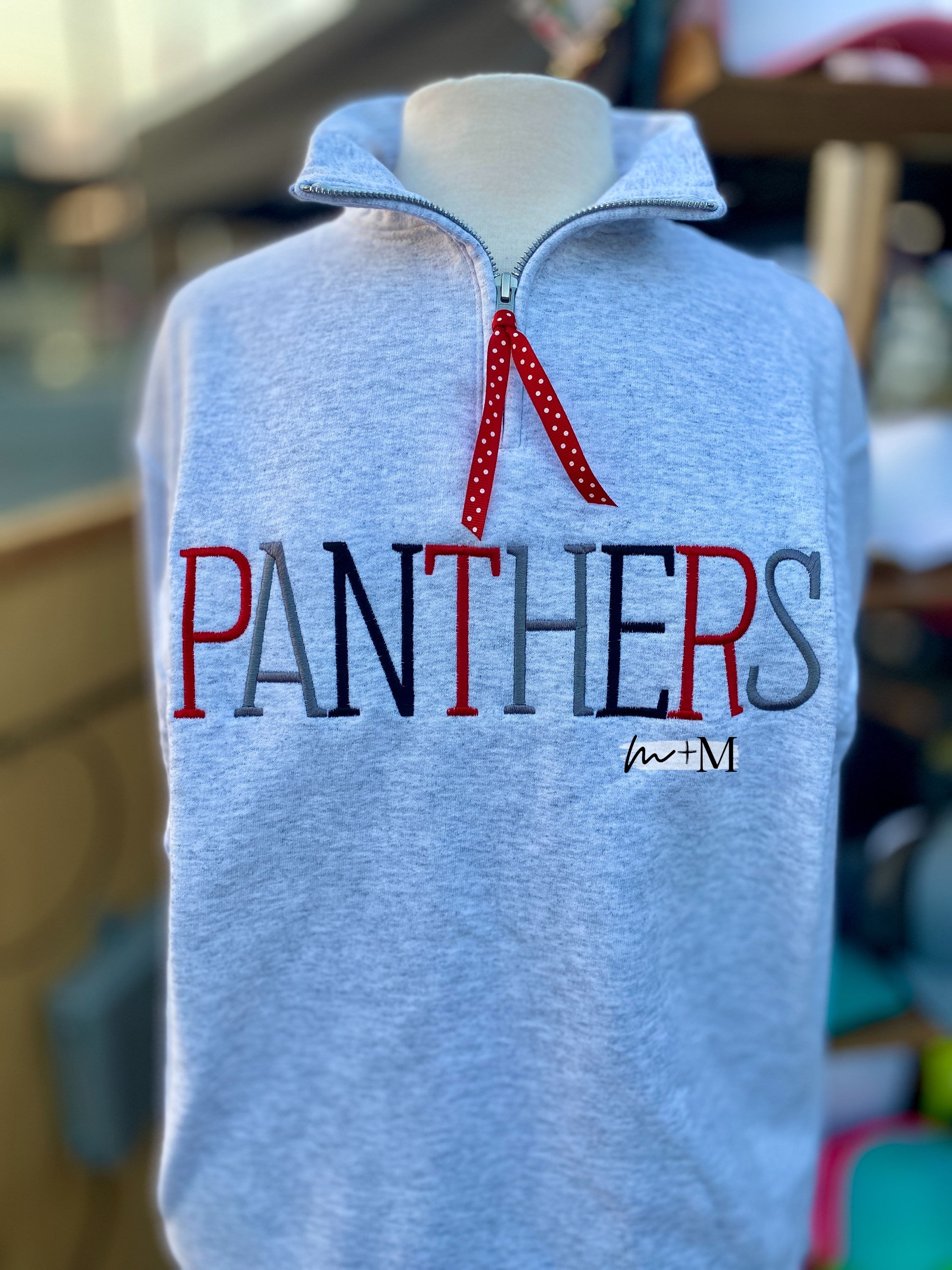 1/4 Zip Panthers Sweatshirt