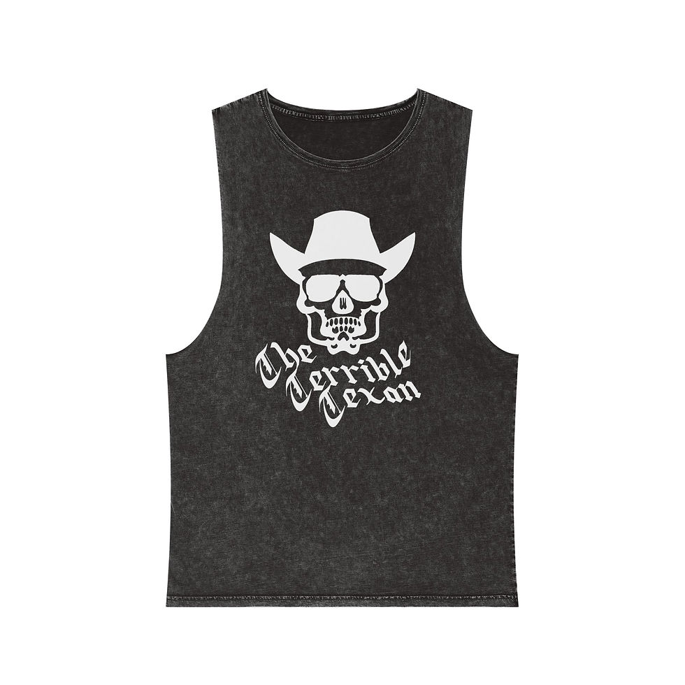 Thumbnail: Cowboy Skull Stonewashed Tank Top