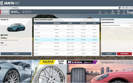 JANTA.RO - Cel mai complex configurator 3D pentru achiziționarea seturilor de roți