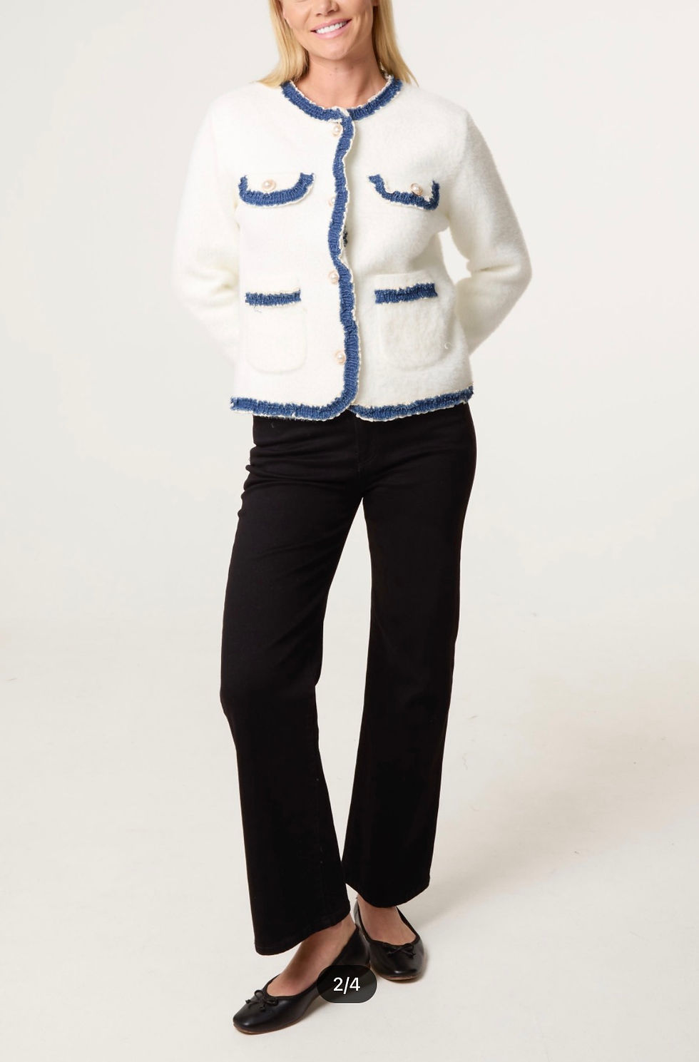 Thumbnail: Denim trim Luxe  jacket