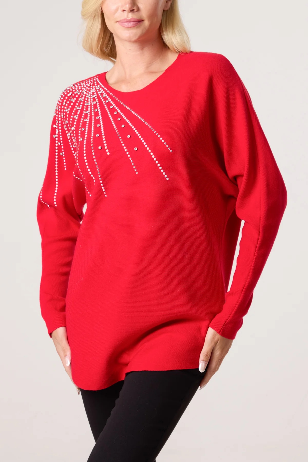 Embellished shoulder jumper