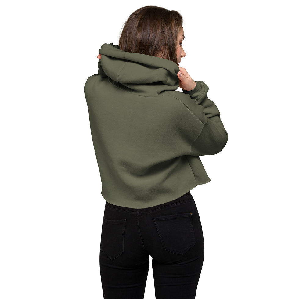 Miniatura: Bad B Army Green Crop Hoodie