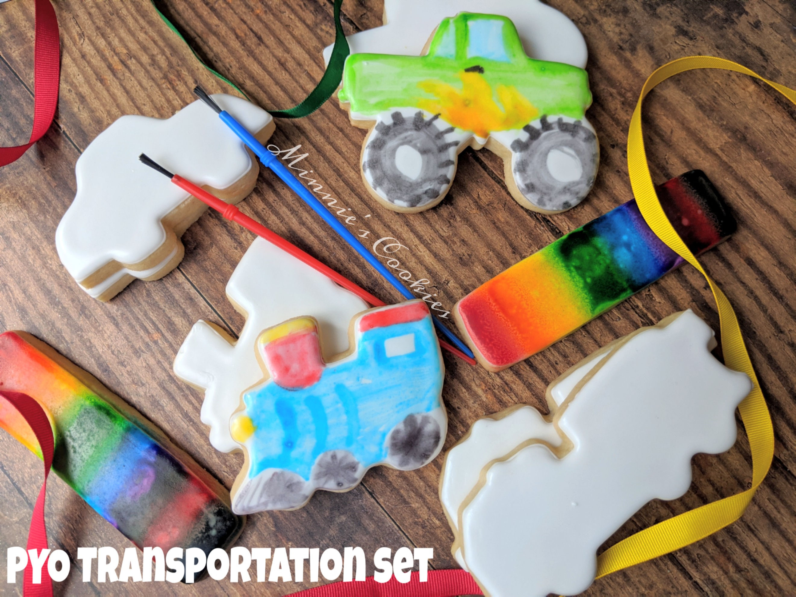 PYO Transportation cookie set