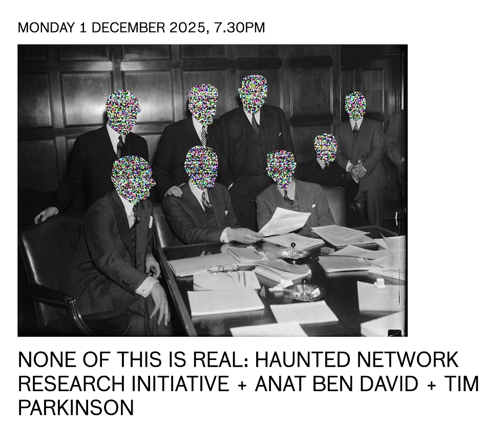 None of This is Real: Haunted Network Research Initiative + Anat Ben David + Tim Parkinson