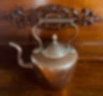 Antique Copper Tea Kettle Side View