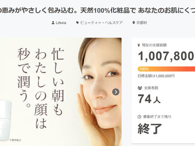 クラウドファンディング100万円達成