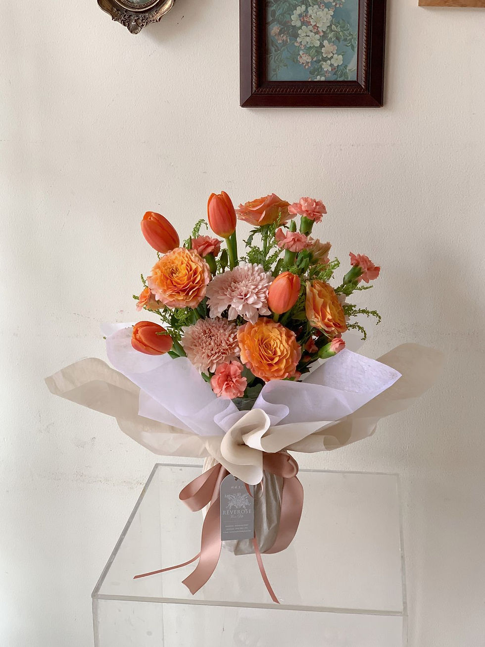 Thumbnail: Maroko Orange Fresh Vase Bouquet